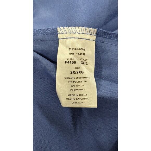 Adar Pro Womens Size 2XL Blue Stretch Tailored Fit Skinny Leg Yoga Scrub Pants - Picture 11 of 11